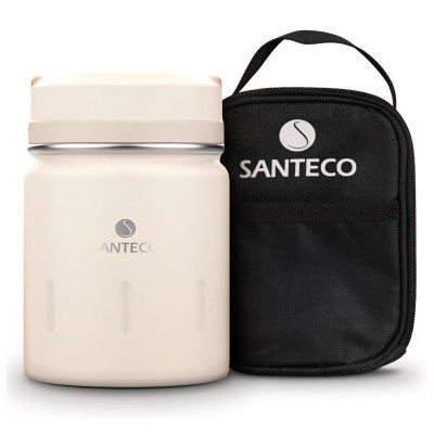 فلاسک غذای سانتکو مدل SANTECO RENA 500ML | ظرف غذای دوجداره استیل با قاشق تاشو