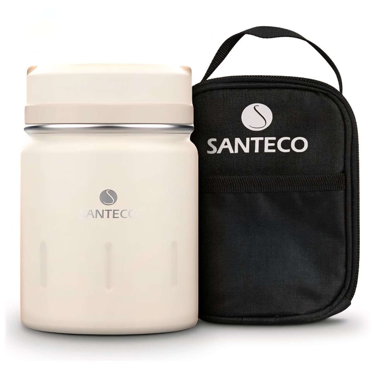 فلاسک غذای سانتکو مدل SANTECO RENA 500ML | ظرف غذای دوجداره استیل با قاشق تاشو