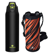 فلاسک دوجداره 1000 میلی لیتری سانتکو مدل SANTECO Nevis Sport | فلاسک استیل ضد نشت با عایق خلأ