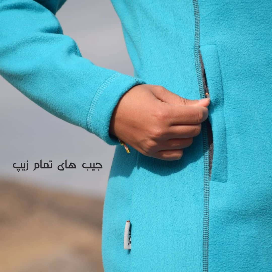 پلار تمام زیپ ریسا کد 3737 | گرم، سبک و تنفس‌پذیر برای کوهنوردی و طبیعت‌گردی