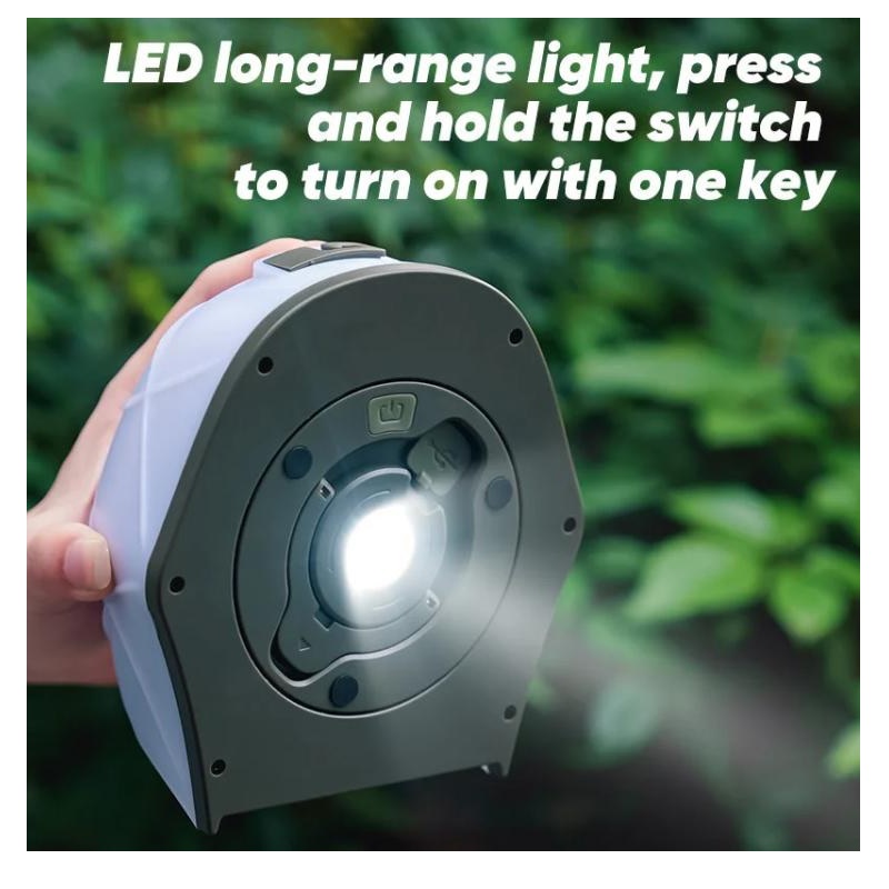 چراغ چادر ریسه‌ای KXK-505 | با ریسه LED جمع‌شونده و نورپردازی کامل کمپ