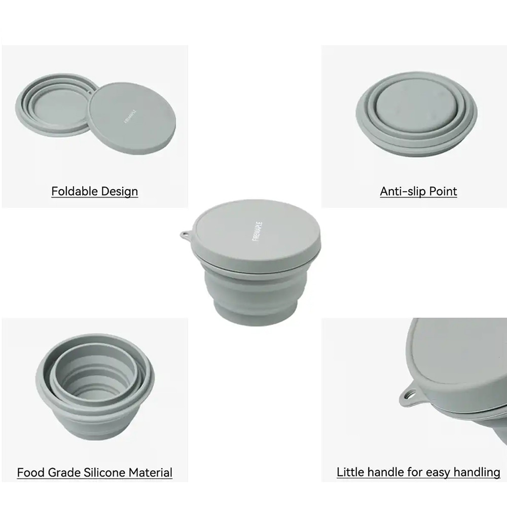 کاسه سیلیکونی تاشو درب دار فایرمپل  Fire Maple Collapsible Bowl 0.5L | کم‌حجم، کاربردی و فاقد مواد مضر
