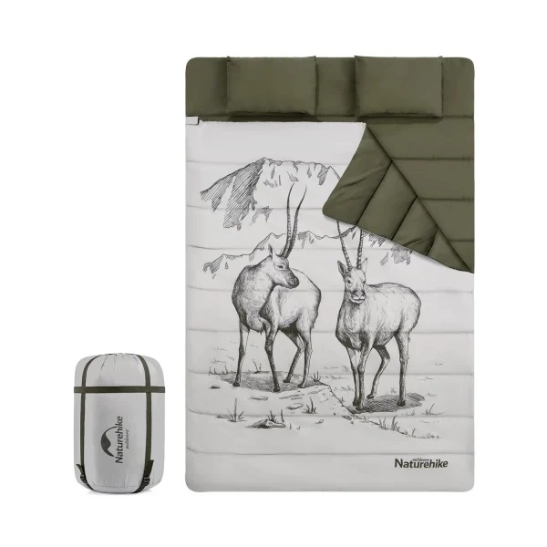 کیسه خواب دو نفره نیچرهایک مدل Naturehike NH21MSD06 | کیسه خواب کمپینگ سه فصل