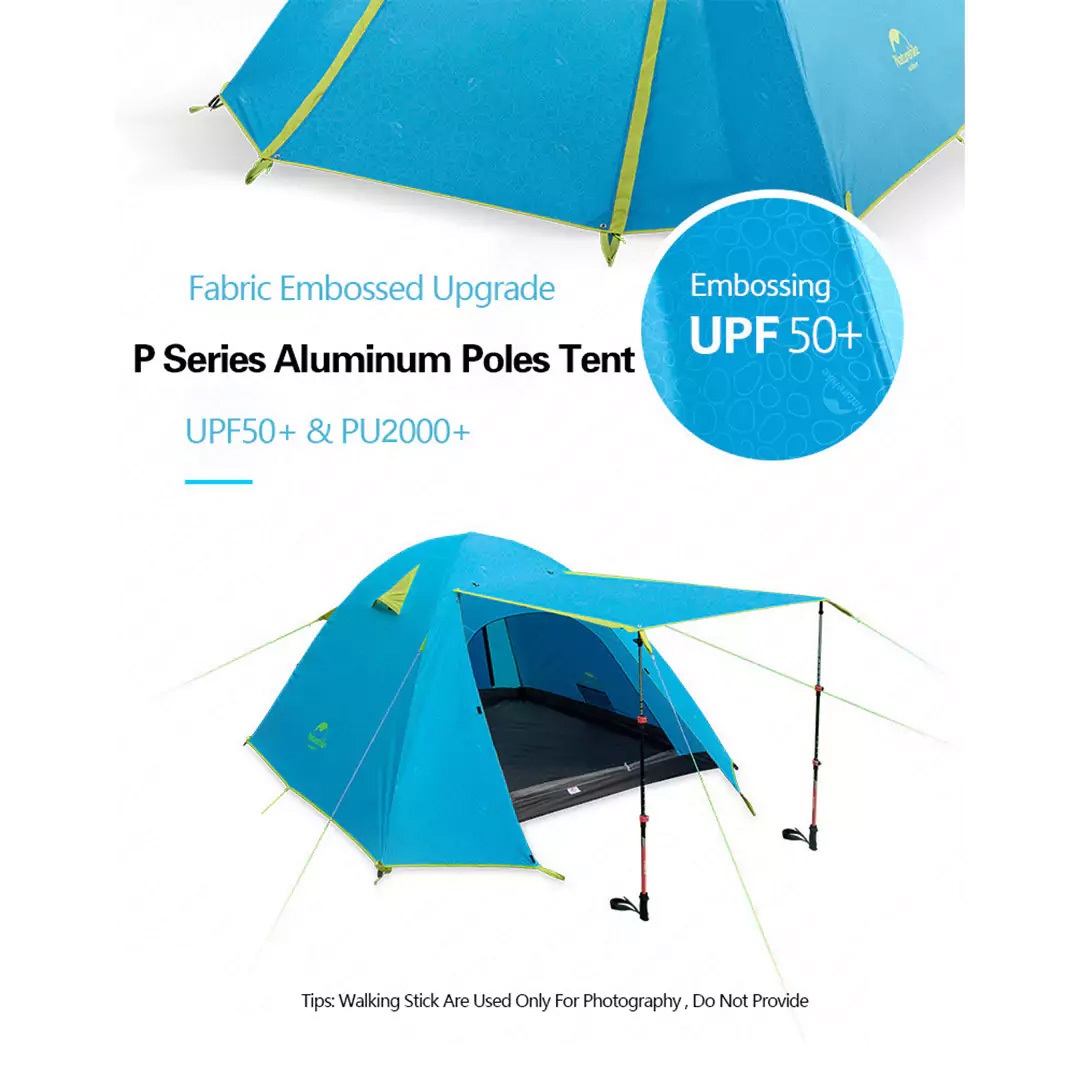 چادر کوهنوردی 3 نفره نیچرهایک مدل Naturehike NH18Z033-P | سبک، ضدآب و انتخابی ایده‌آل برای کمپینگ و کوهنوردی