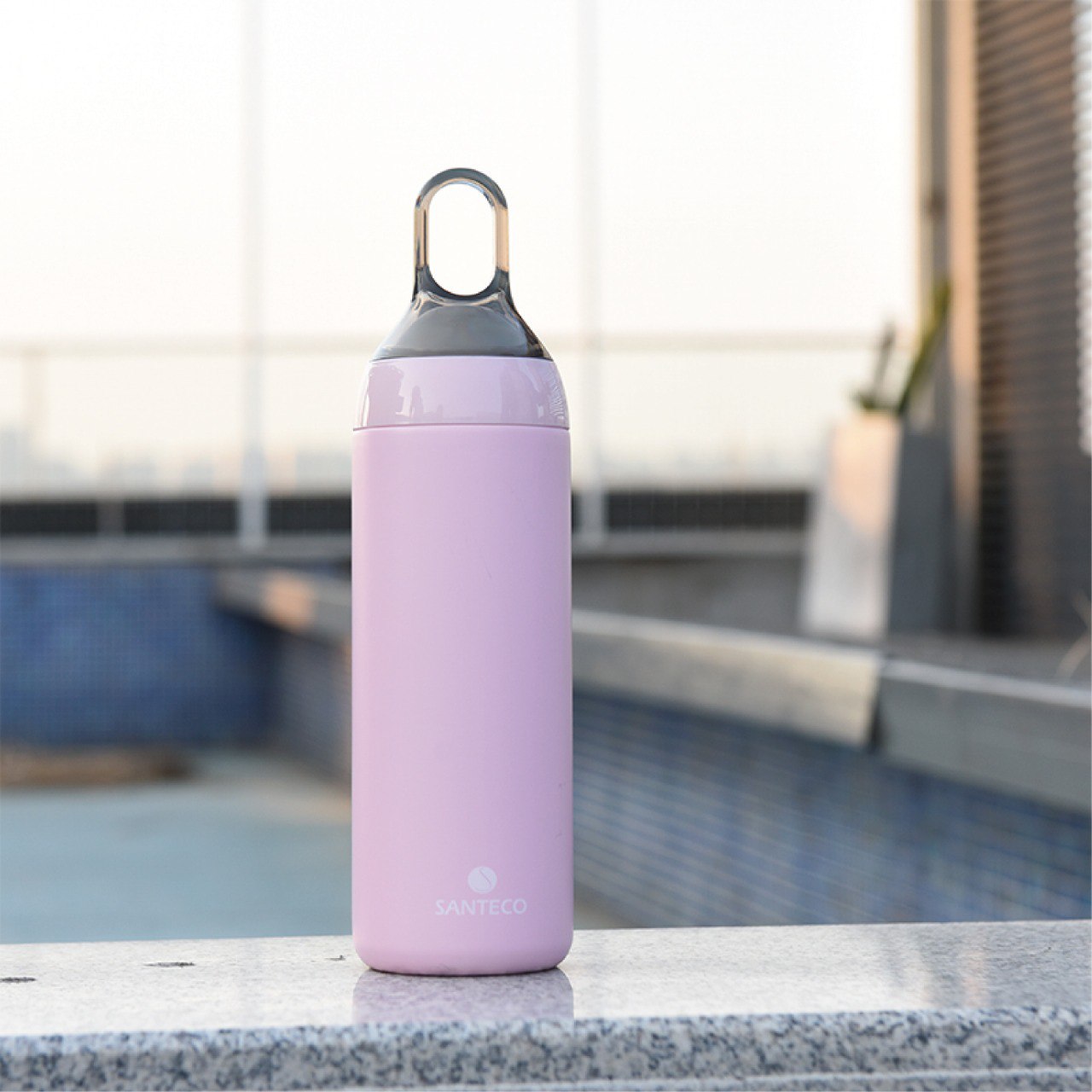 بطری دوجداره سانتکو Santeco مدل Yoga کد HC.500-8 ظرفیت 500 میلی‌لیتر | حفظ دما برای سفر و باشگاه